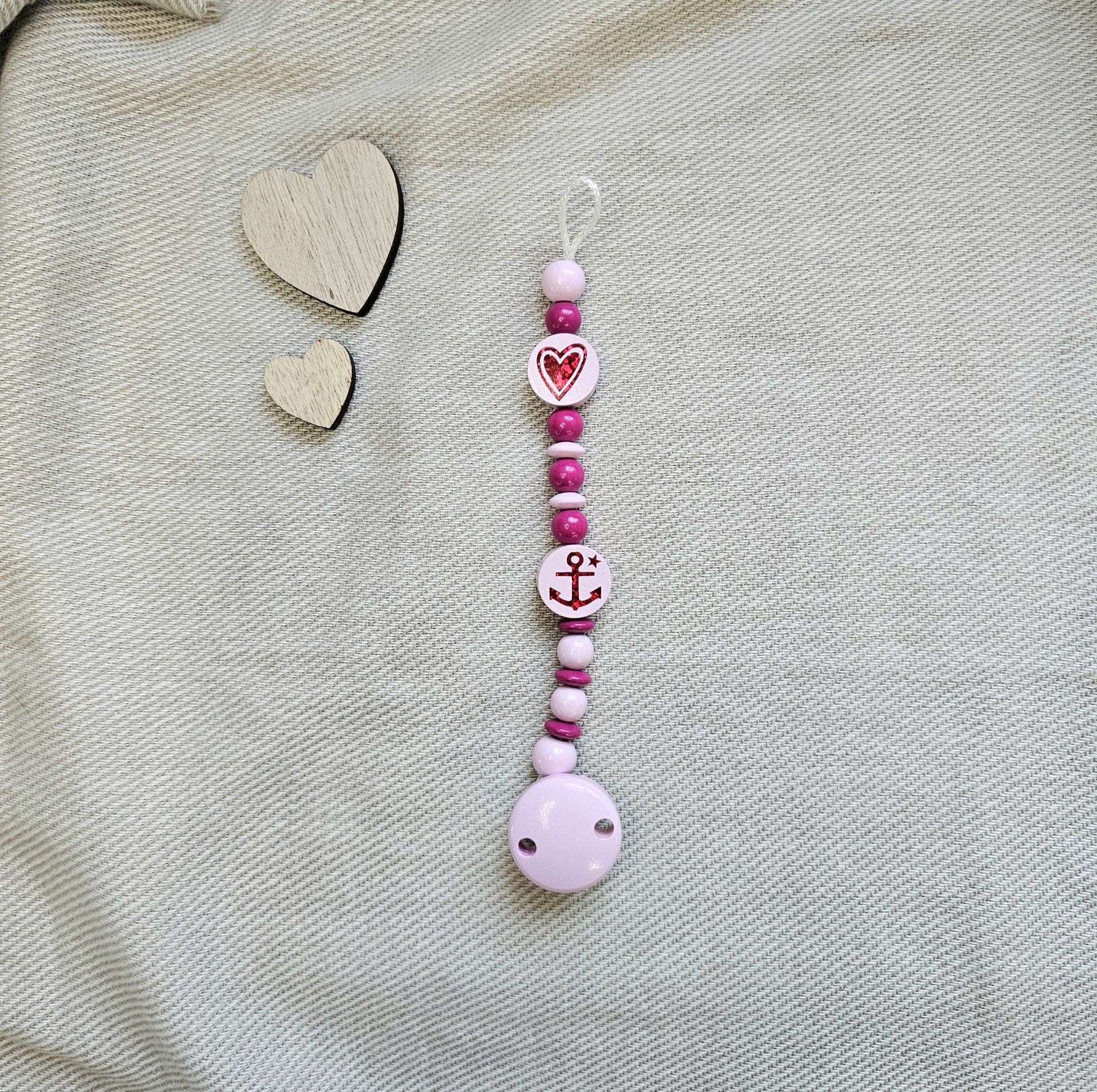 Bastelset Schnullerkette Rosa III